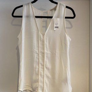 Banana Republic Cream Sheer Sleeveless Blouse